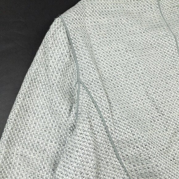 Lafayette 148 Tweed Zip Jacket Women's 3X Linen Blend Geometric Full Zip Blazer - Picture 10 of 16